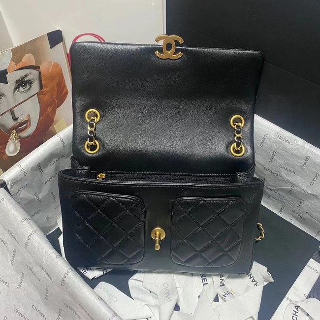 CHANEL FLAP BAG Lambskin 23365 BLACK