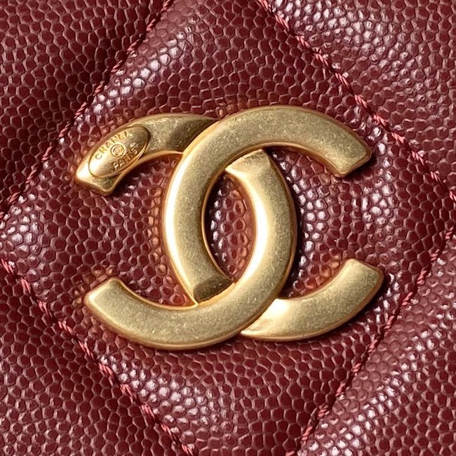 Chanel SMALL SHOPPING BAG AS4940 Dark Burgundy