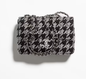 CHANEL 24A EVENING BAG AS4297 Black & Silver