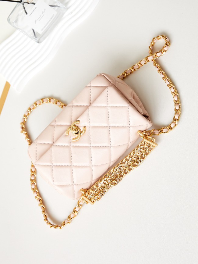 CHANEL 24C MINI FLAP BAG AS4595 pink