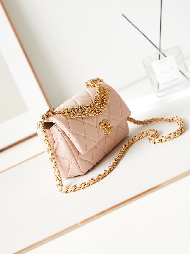 CHANEL 24C MINI FLAP BAG AS4595 pink