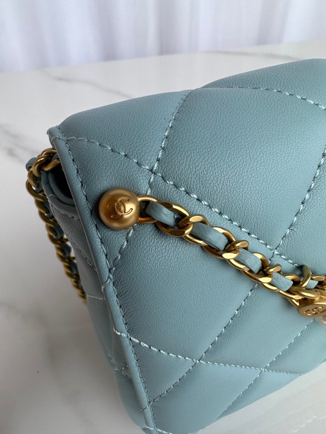 Chanel FLAP BAG AS5011 SKY BLUE