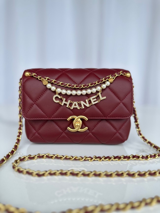 Chanel MINI FLAP BAG AS4986 RED