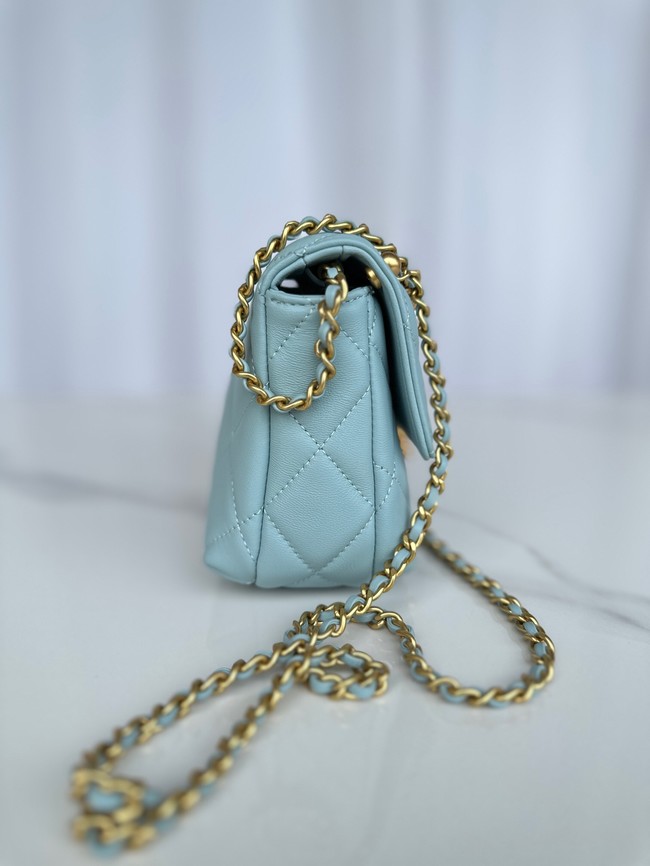 Chanel MINI FLAP BAG AS4986 SKY BLUE