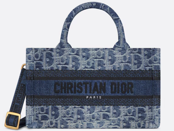 Mini Dior Book Tote Blue Denim Dior Oblique Jacquard S5573CE