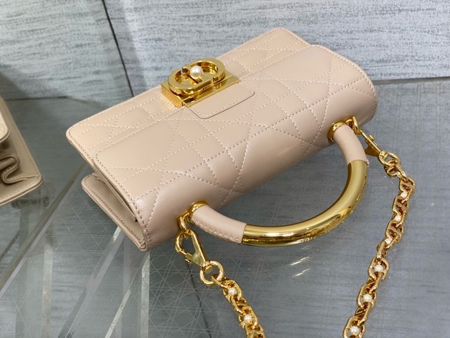 Mini Dior Ange Bag pink Macrocannage Calfskin M4401U