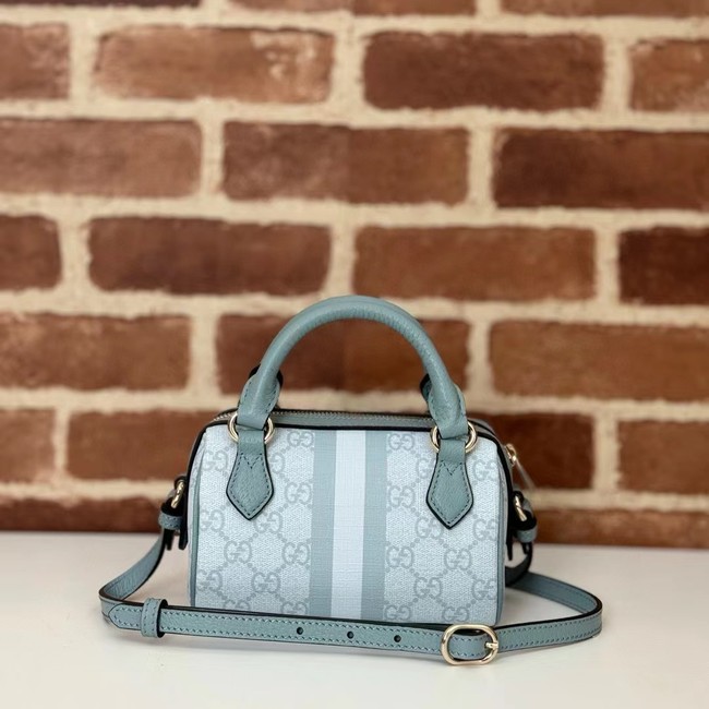 GUCCI OPHIDIA GG SUPER MINI BAG 781490 Dusty blue