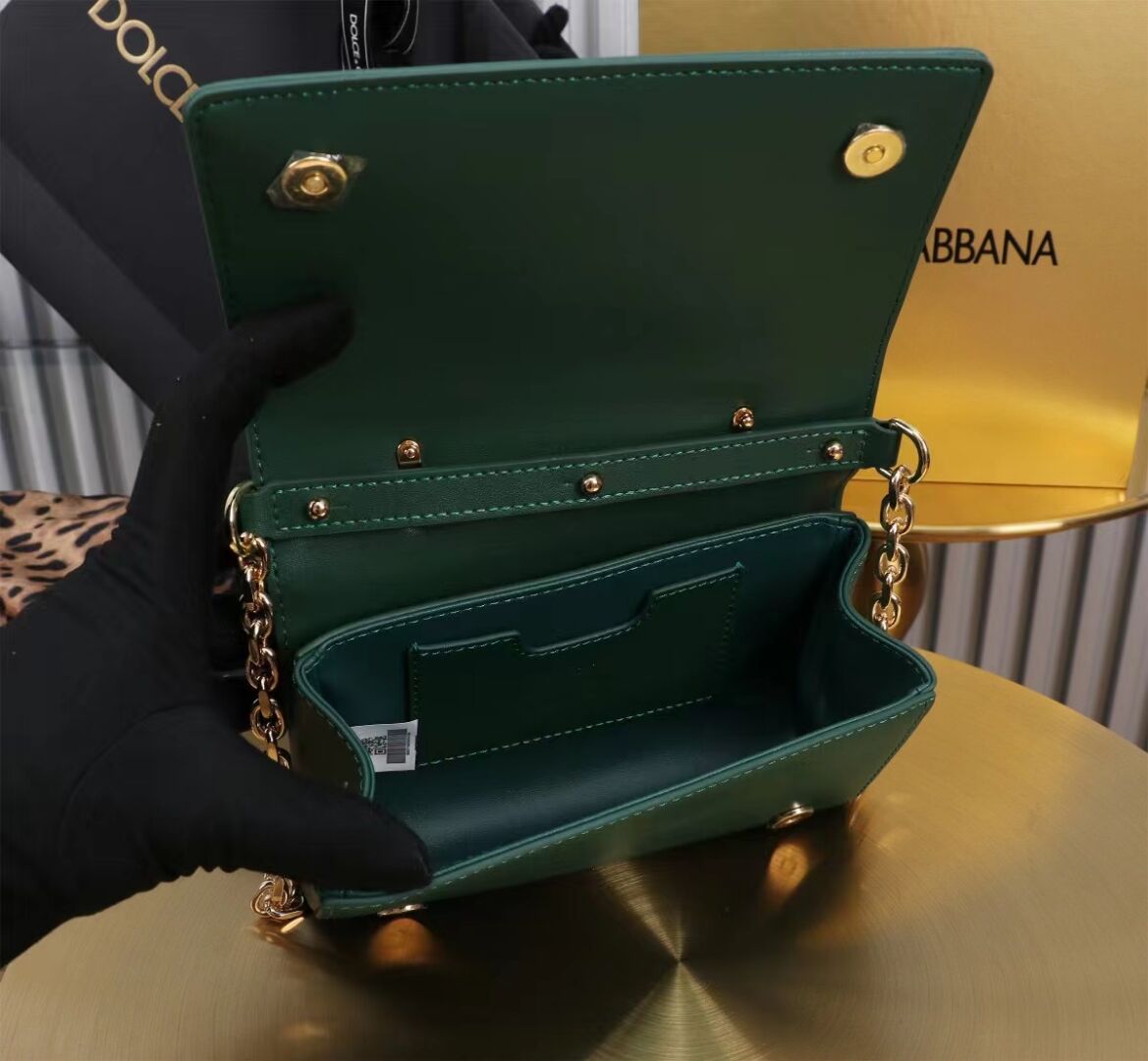 Dolce & Gabbana leather Shoulder Bag G6504 green