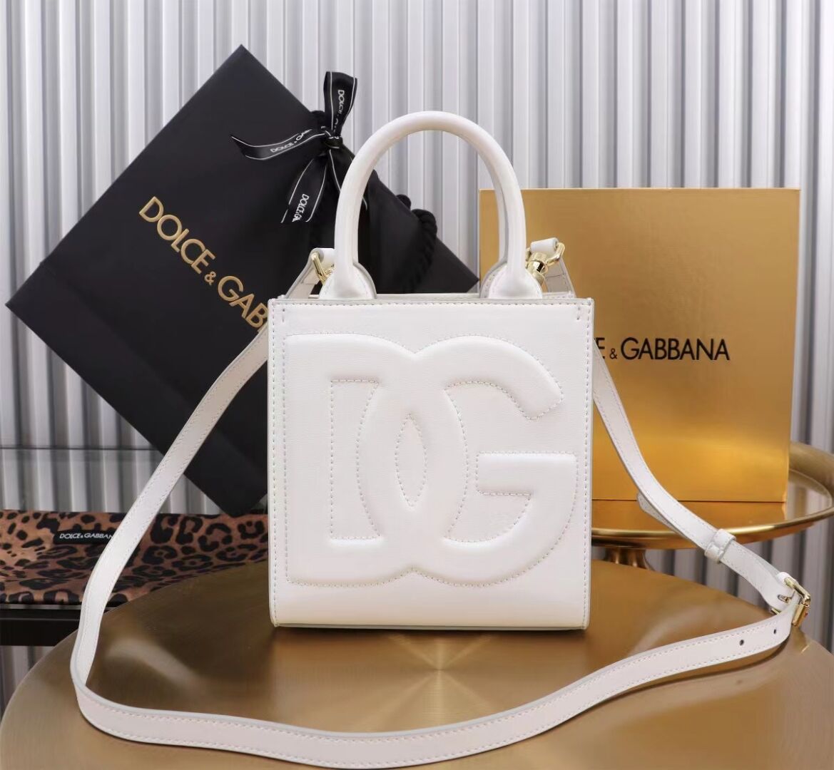 Dolce & Gabbana leather Shoulder Bag G6507 white