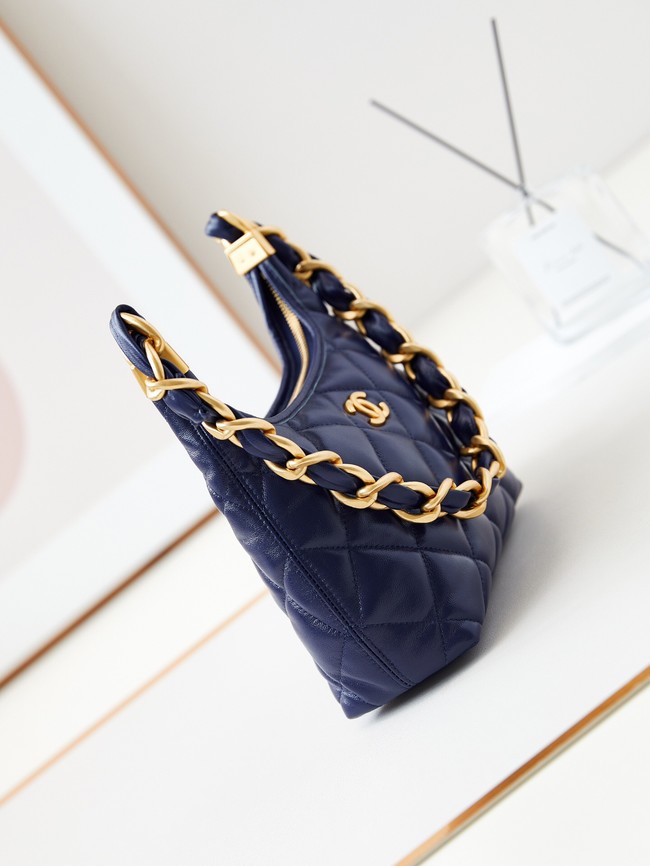 Chanel 24A SMALL HOBO HANDBAG AS4922 Royal