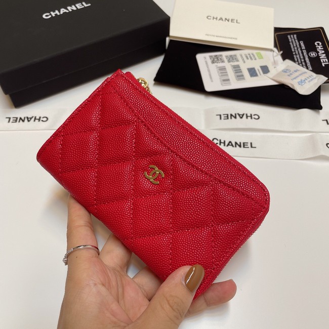 Chanel CLASSIC CARD HOLDER AP3179 RED