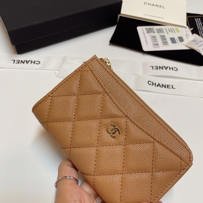 Chanel CLASSIC CARD HOLDER AP3179 brown