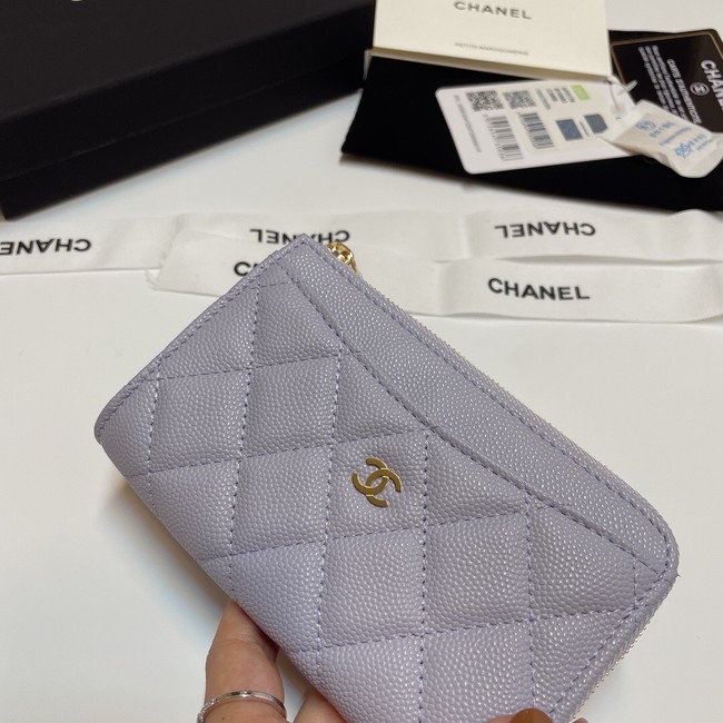 Chanel CLASSIC CARD HOLDER AP3179 light Purple