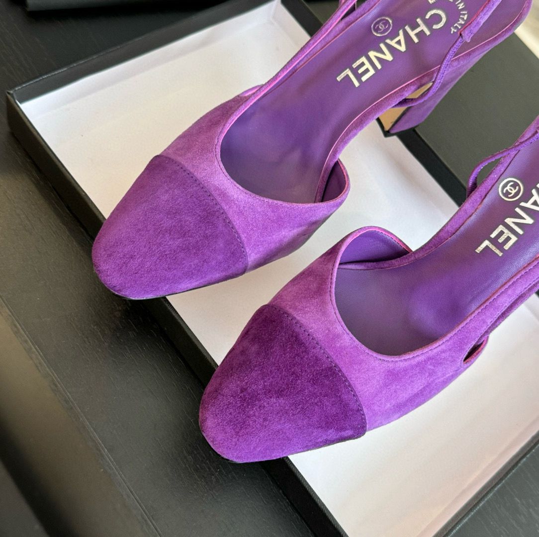 Chanel Sandal 95MM Hight Heels Shoes C50223 Purple