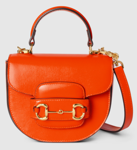 GUCCI HORSEBIT 1955 MINI TOP HANDLE BAG 781387 Orange