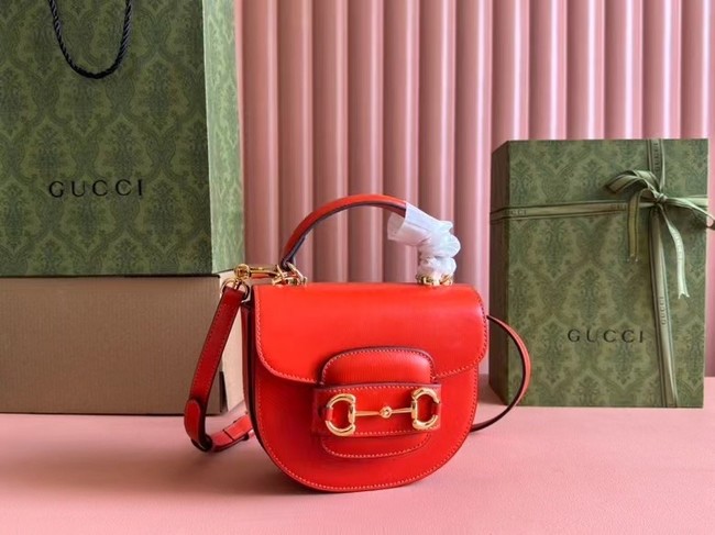 GUCCI HORSEBIT 1955 MINI TOP HANDLE BAG 781387 Orange