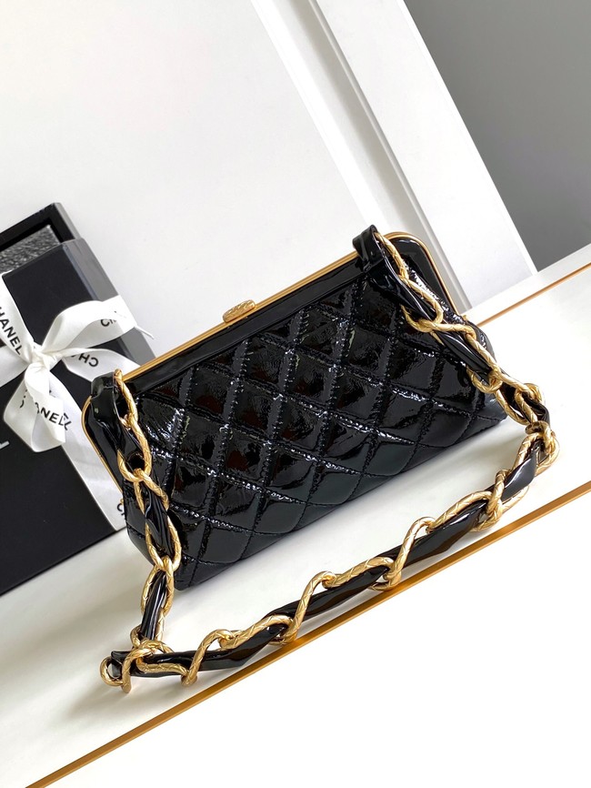 Chanel 24A CLUTCH WITH CHAIN AP4027 black&pink