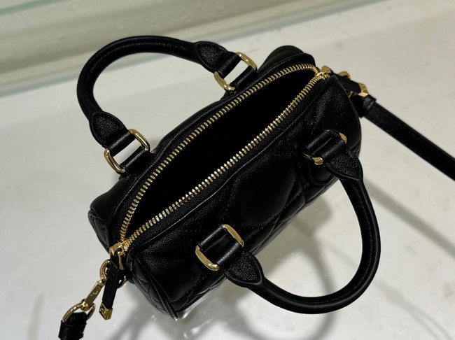 Dior Groove 16 Mini Bag Black Macrocannage Calfskin S4000UB