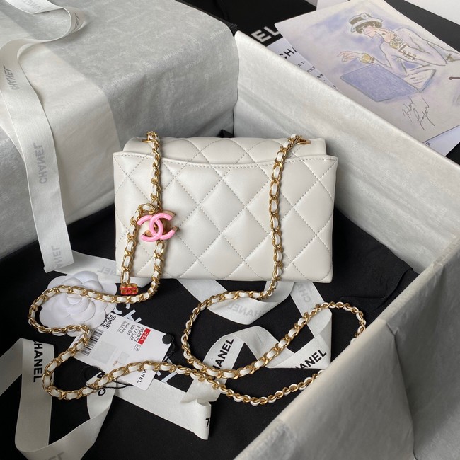 Chanel MINI FLAP BAG AS4967 white