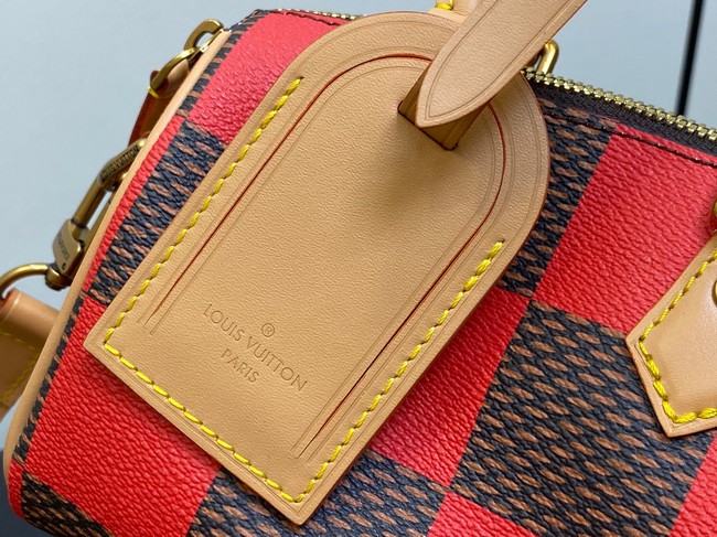 Louis Vuitton Speedy 18 Bandouliere Damier Pop N40611 red