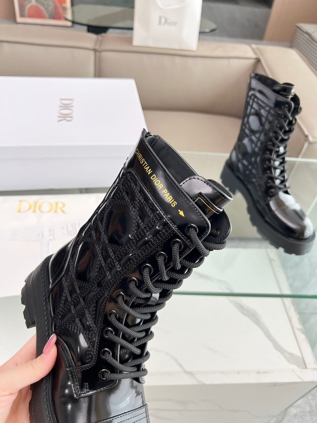 Dior D-Unit Ankle Boot Black Quilted Cannage Calfskin KCI995C 