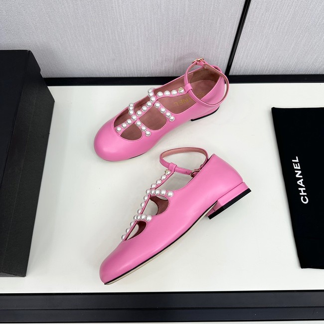 Chanel MARY JANES Goatskin & Imitation Pearls 11240-1