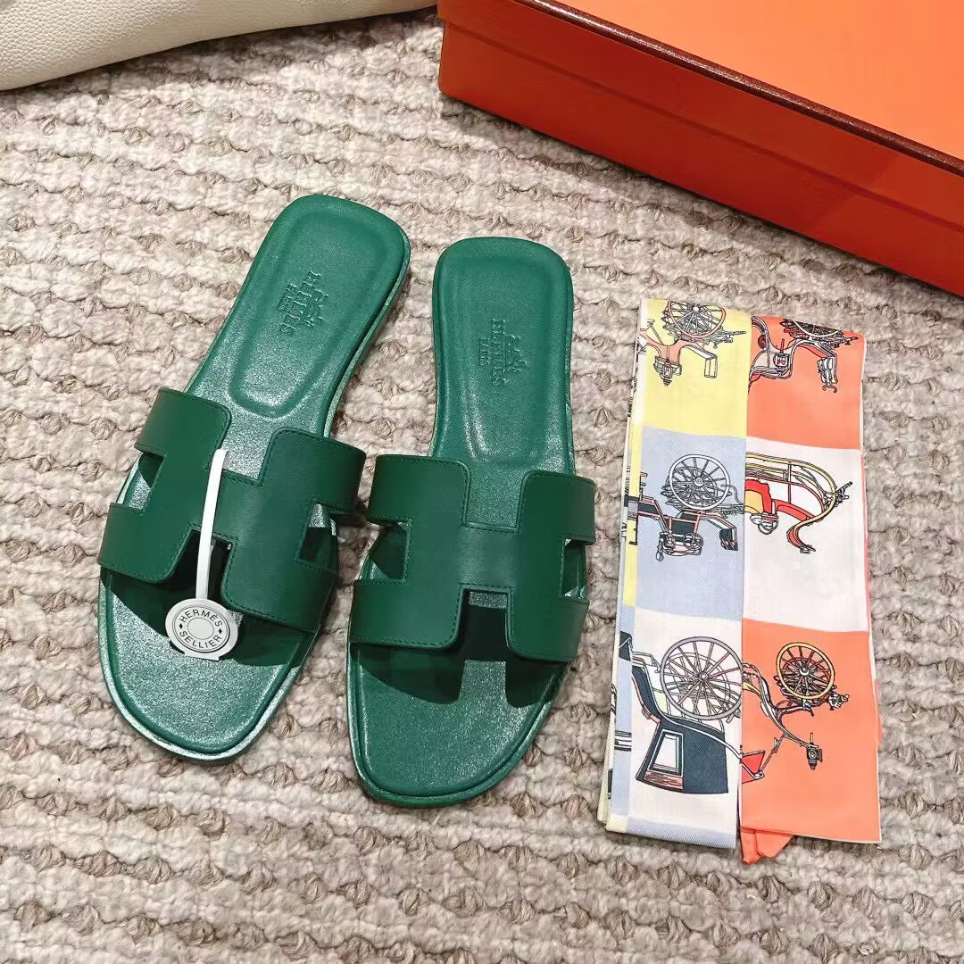 Hermes Shoes HMS56268 Dark Green