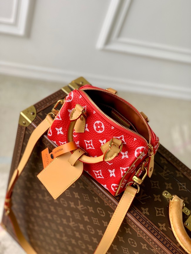 Louis Vuitton Speedy 18 Bandouliere Damier Pop M40595 red