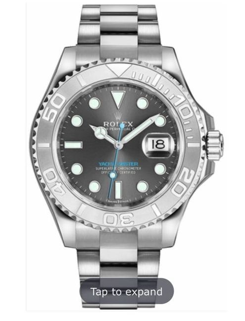 Rolex Yacht Master Platinum Bezel Oystersteel Mens Watch 40 116622