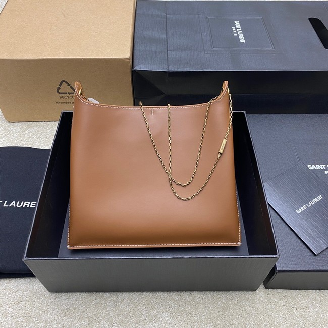 Saint Laurent SHOPPING SAINT LAURENT IN BOX LEATHER 804483 brown