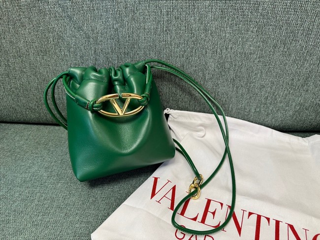 VALENTINO MINI VLOGO POUF Sheepskin WP0AC3Z green