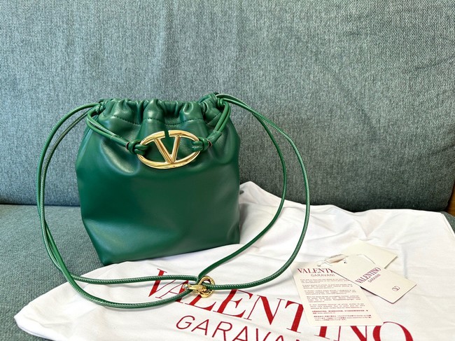 VALENTINO VLOGO POUF Sheepskin WB0N74 green