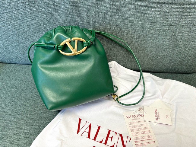 VALENTINO VLOGO POUF Sheepskin WB0N74 green