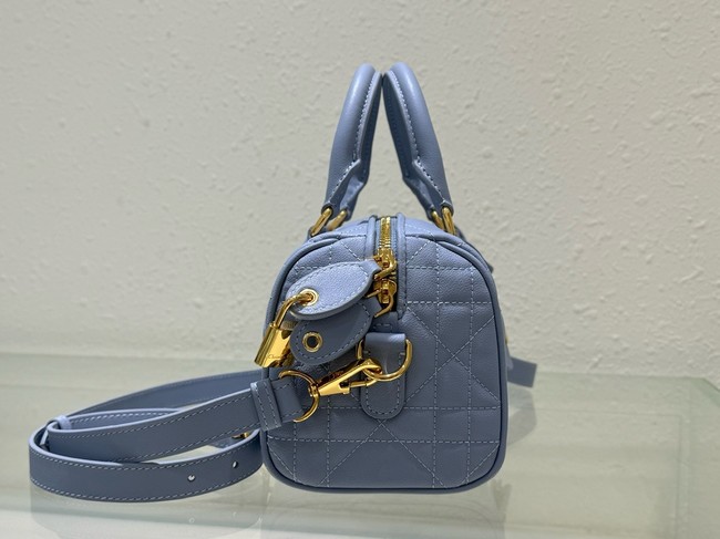 Dior Groove 20 Bag Pale Blue Macrocannage Calfskin M1364UBOL