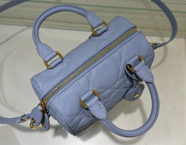 Dior Groove 20 Bag Pale Blue Macrocannage Calfskin M1364UBOL