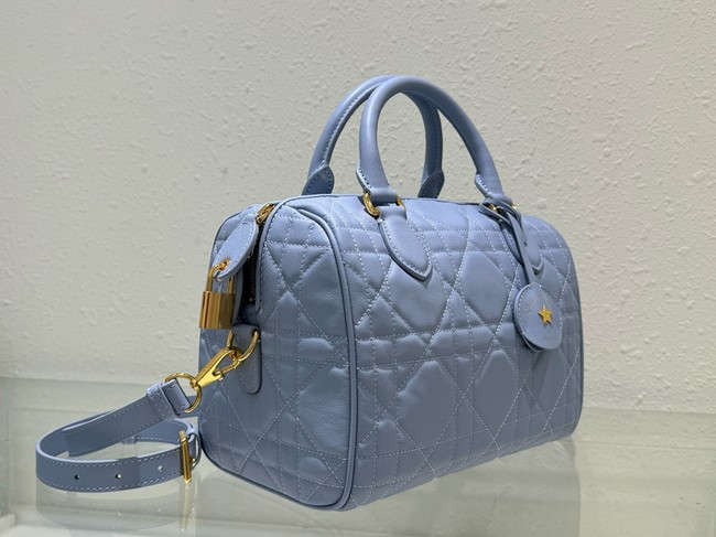 Dior Groove 25 Bag Macrocannage Calfskin M1365UBOL Pale Blue