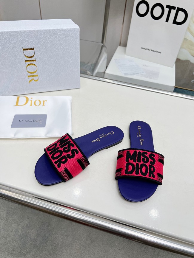 Dior Dway Slide Embroidered Cotton 11281-10