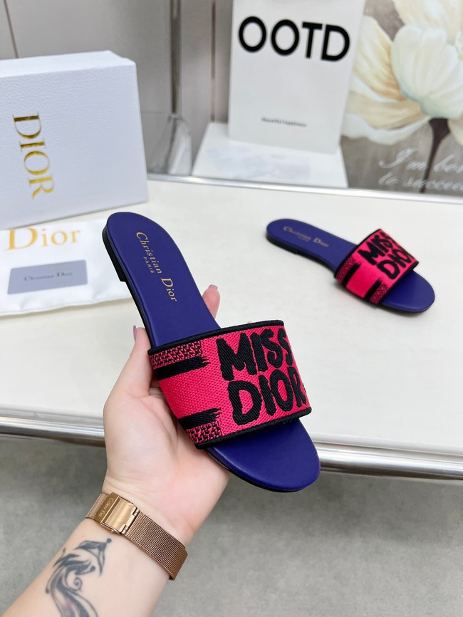 Dior Dway Slide Embroidered Cotton 11281-10