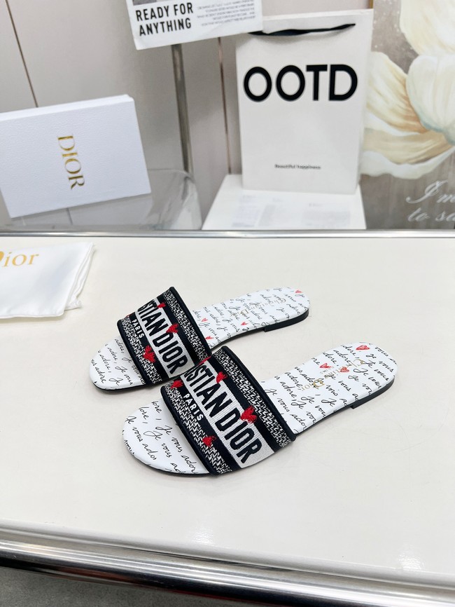 Dior Dway Slide Embroidered Cotton 11281-11