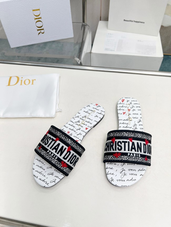 Dior Dway Slide Embroidered Cotton 11281-11