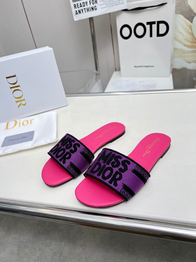 Dior Dway Slide Embroidered Cotton 11281-8