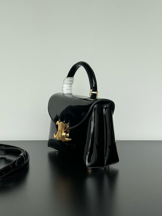 CELINE TEEN NINO BAG IN PATENT CALFSKIN 118113 black