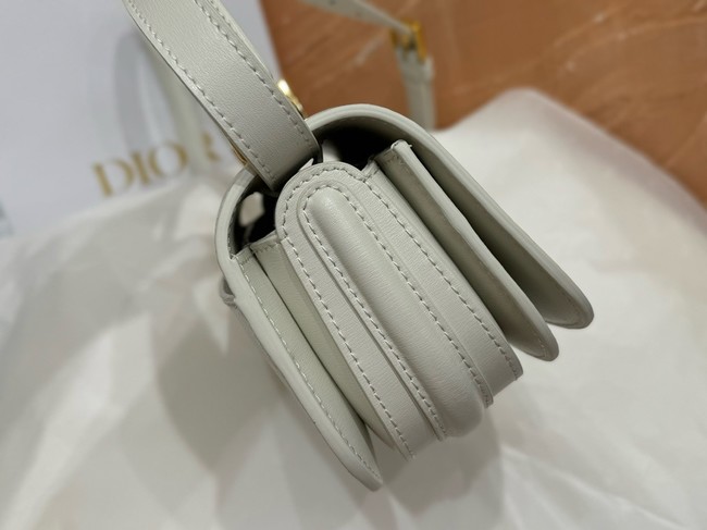 Dior Small 30 Montaigne Avenue Top Handle Bag Ribbed Calfskin M9370UNQ white