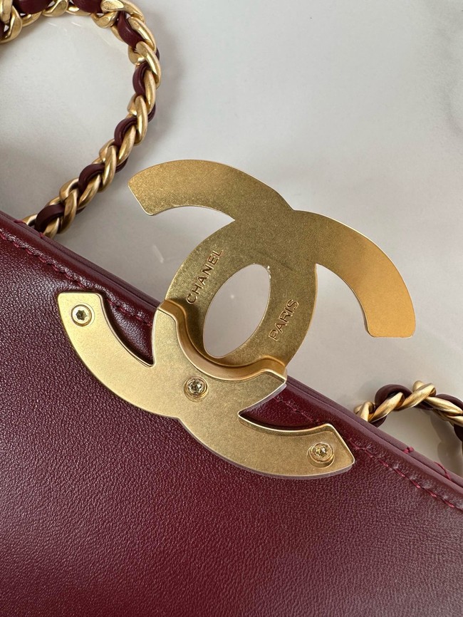 CHANEL MINI FLAP BAG AS5026 Wine