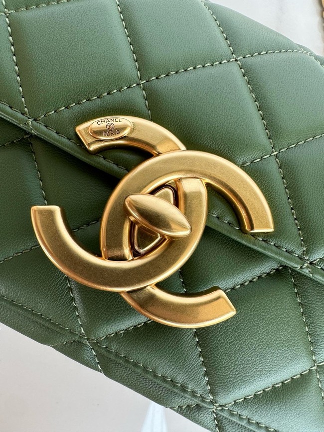 CHANEL MINI FLAP BAG AS5026 green