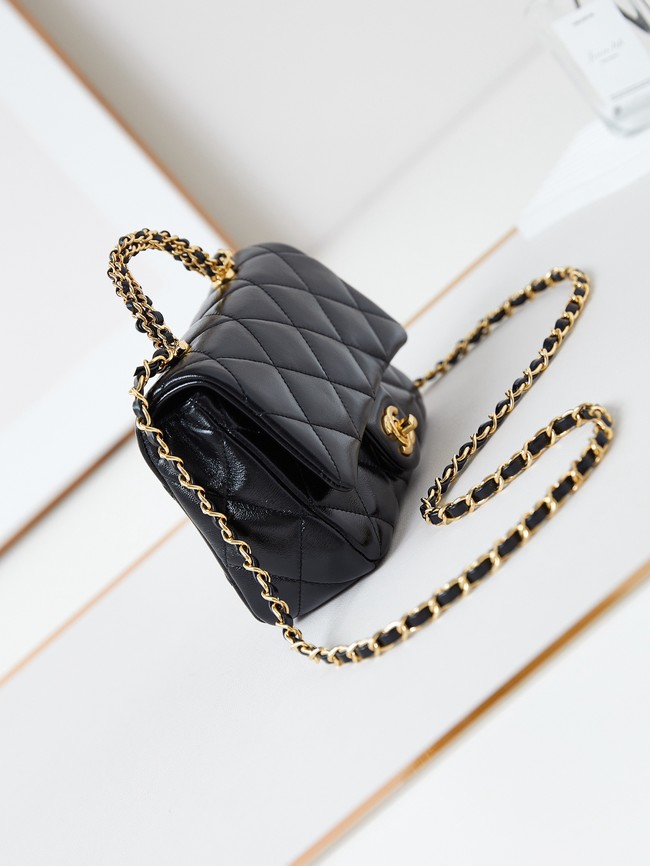 CHANEL MINI FLAP BAG WITH TOP HANDLE AS5032 Black