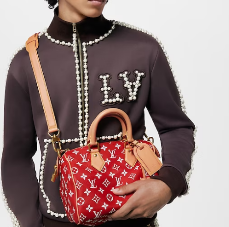 Louis Vuitton NEW Speedy P9 Bandouliere 25 M11561 red