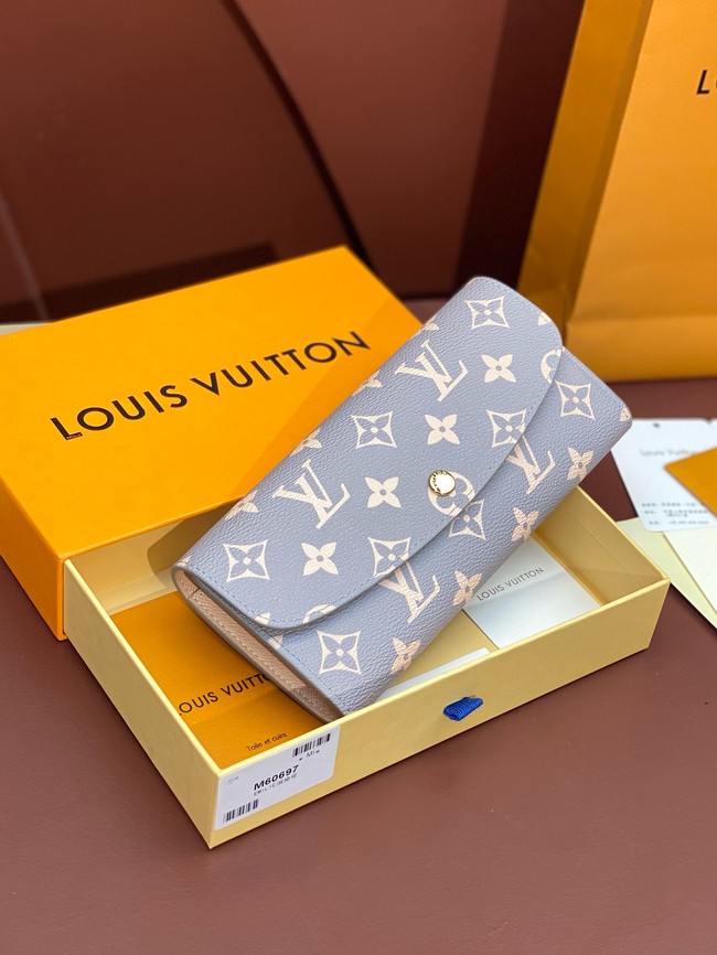 Louis Vuitton CUSTOMIZABLE Emilie Wallet M60697 Trianon Gray