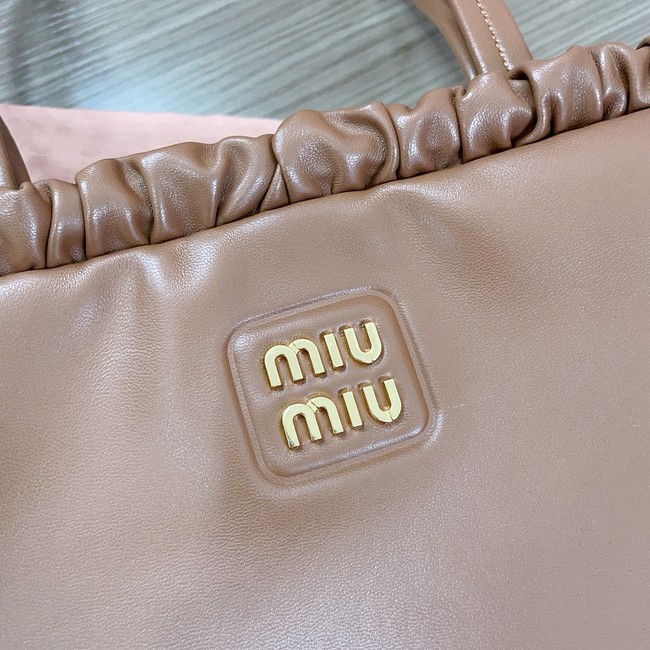 MIU MIU Original Leather Top Handle Bag 5BG287 brown