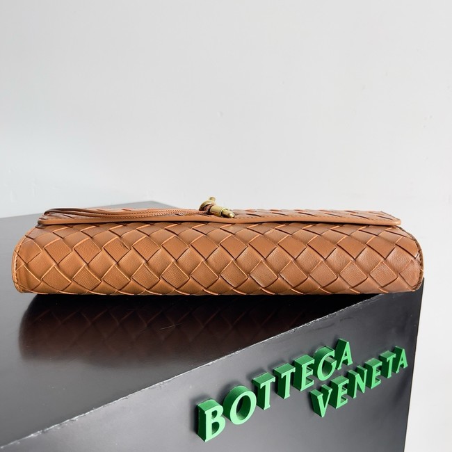 Bottega Veneta Long Clutch Andiamo With Handle 741511 brown